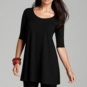 Eileen Fisher Black Scoop Neck Tunic